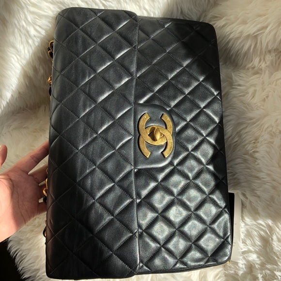 [SOLD]Chanel XL Vintage Classic Single Flap - Picture 2 of 12